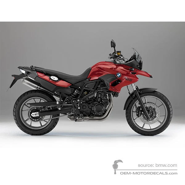 Naklejki do BMW F700GS 2012 - Czerwony • BMW Naklejki OEM