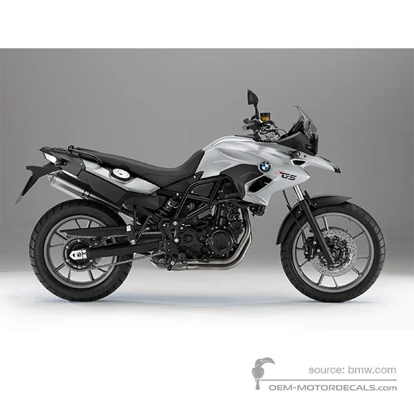 Stickers voor BMW F700GS 2013 - Zilver • BMW OEM Stickers