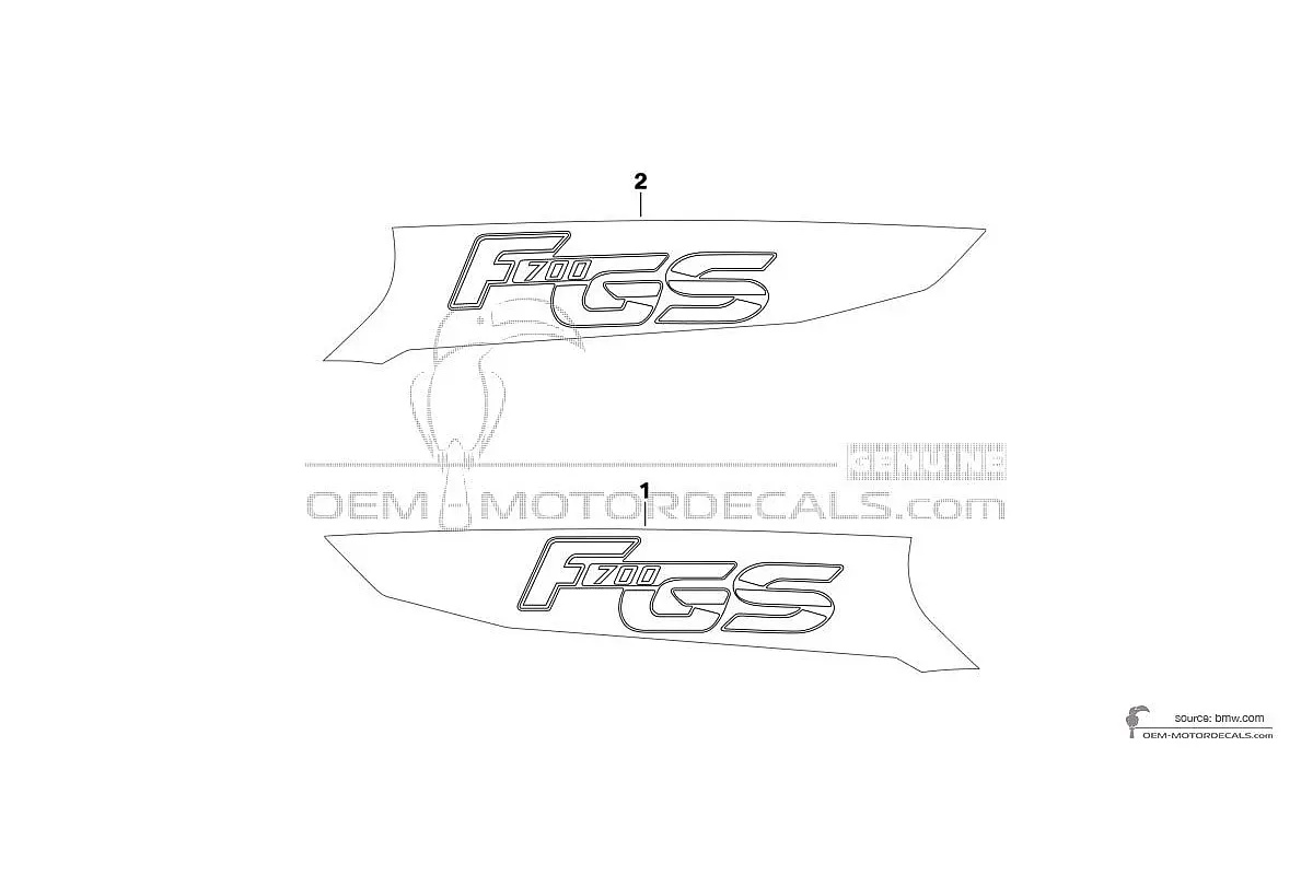 Autocollants pour BMW F700GS 2014 - Bleu • BMW Autocollants OEM