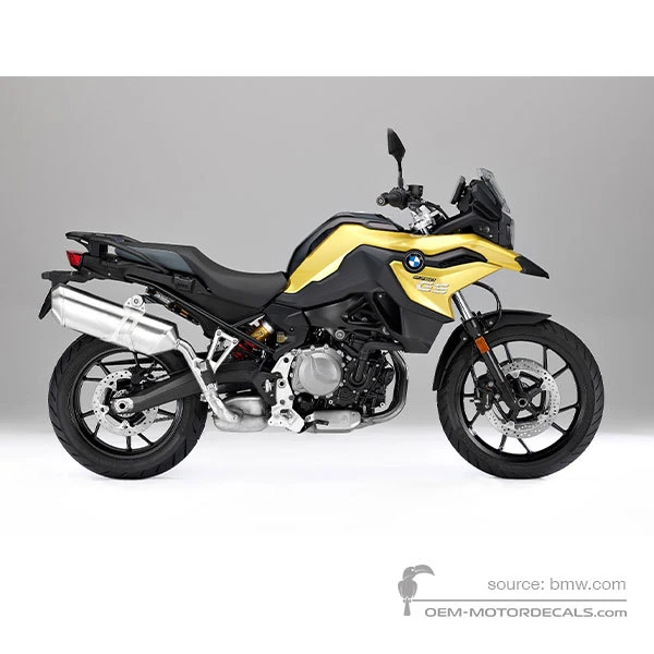 Naklejki do BMW F750GS 2018 - Żółty • BMW Naklejki OEM