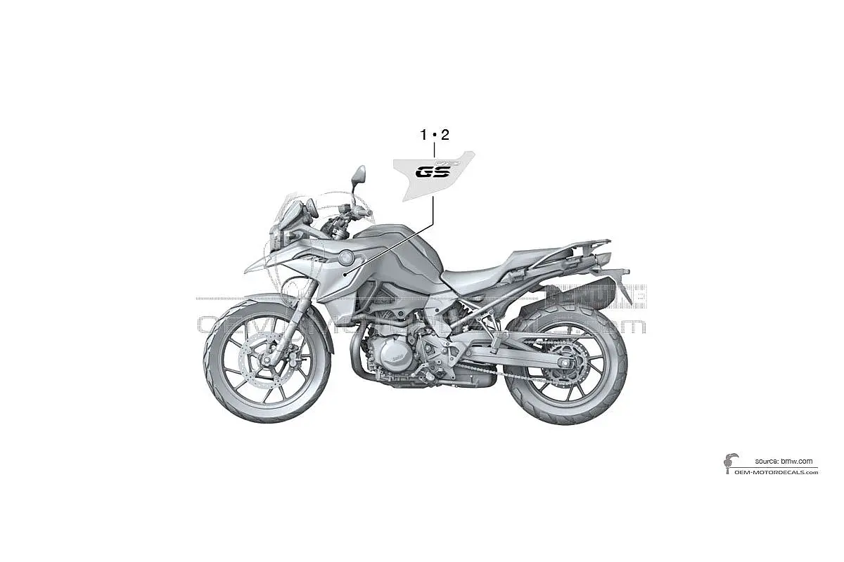 Stickers voor BMW F750GS 2019 - Wit • BMW OEM Stickers