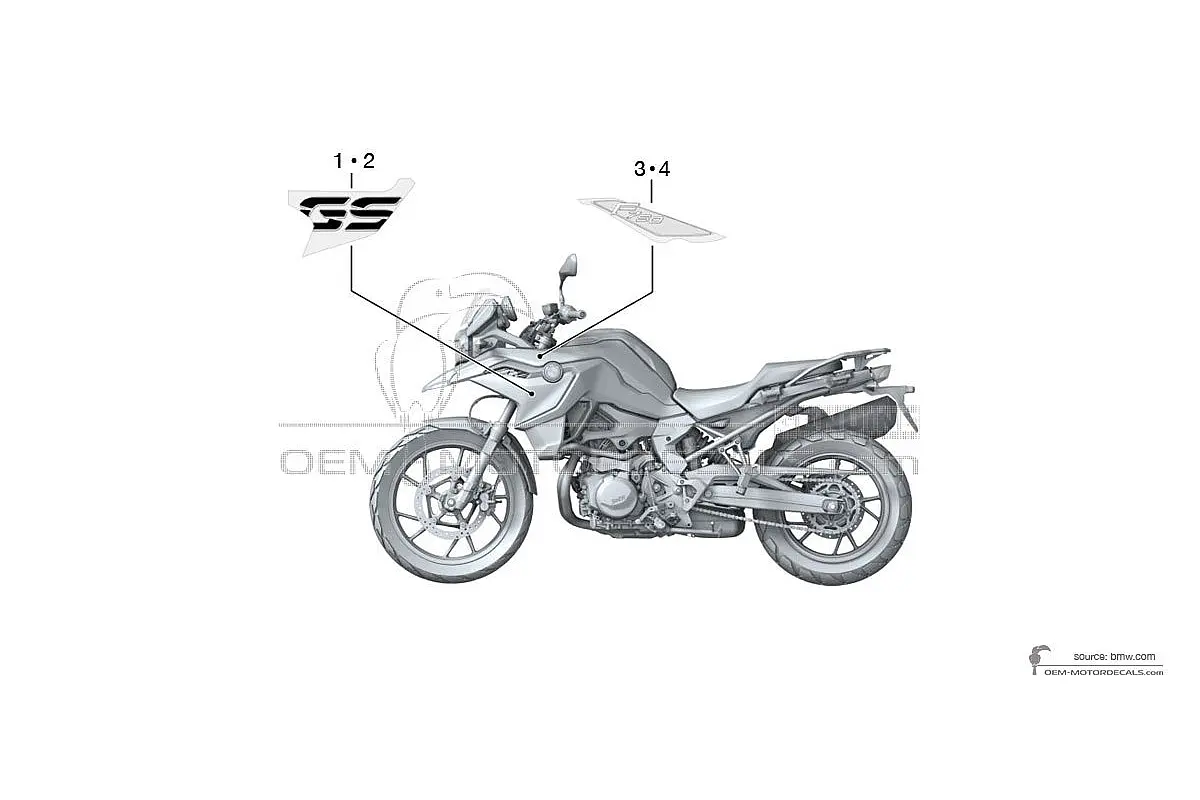 Decals for BMW F750GS 2021 - Blue • BMW OEM Decals