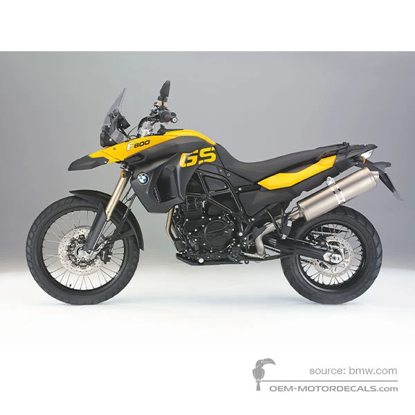 Naklejki do BMW F800GS 2008 - Żółty • BMW Naklejki OEM