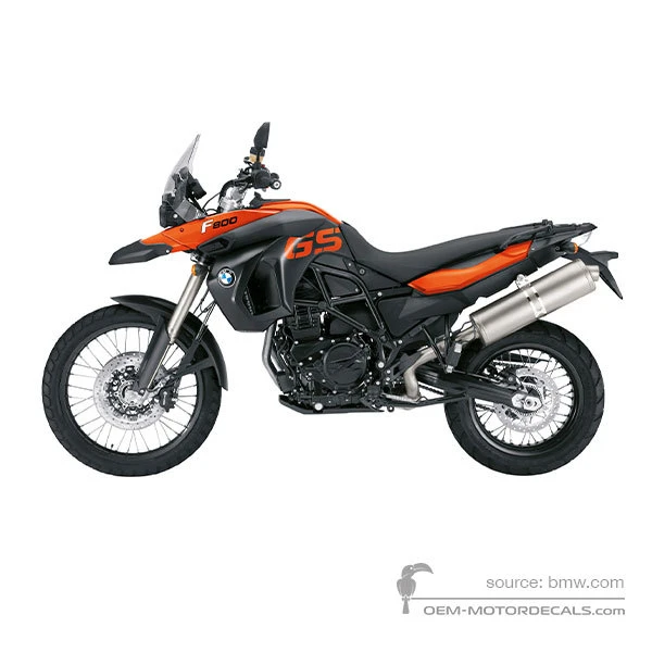 Naklejki do BMW F800GS 2010 - Pomarańczowy • BMW Naklejki OEM