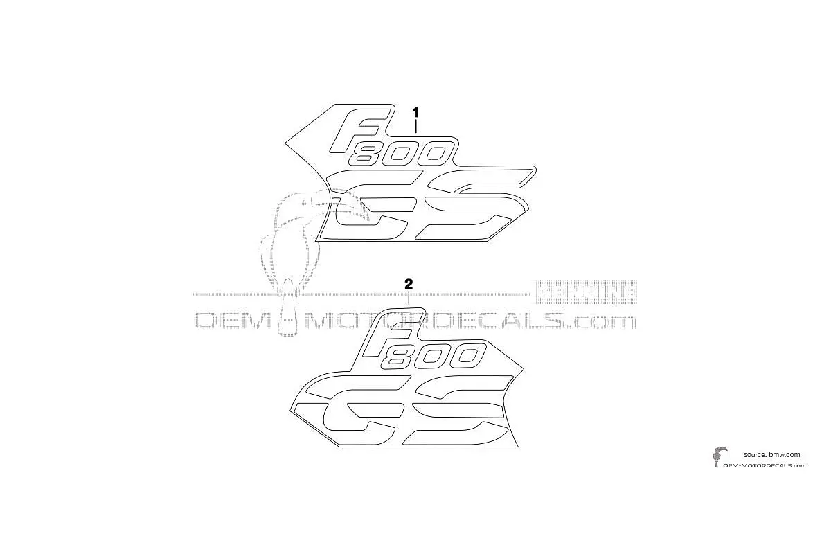 Decals for BMW F800GS 2013 - Blue • BMW OEM Decals