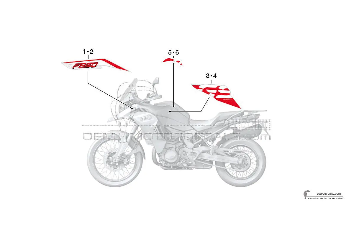 Decals for BMW F850GS Adventure 2022 - Brown • BMW OEM Decals