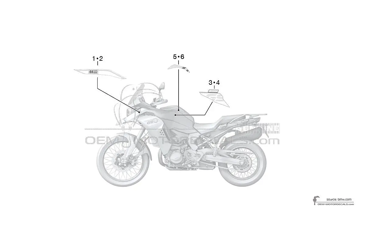Decals for BMW F850GS Adventure 2022 - Black • BMW OEM Decals