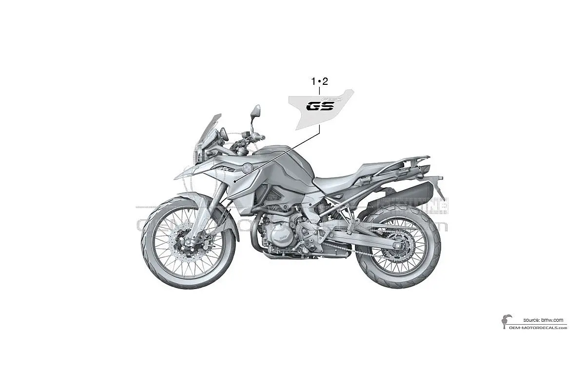 Naklejki do BMW F850GS 2018 - Czerwony • BMW Naklejki OEM