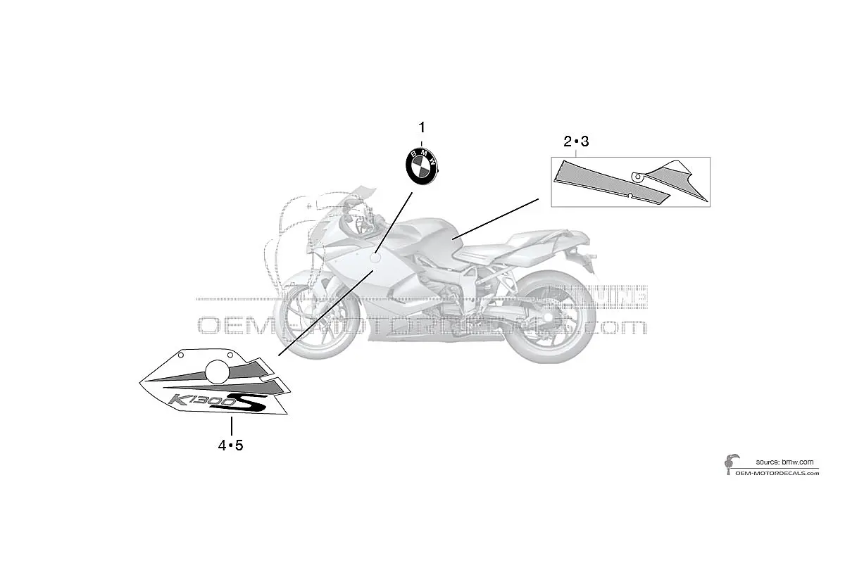 Stickers voor BMW K1300S 2011 - Blauw • BMW OEM Stickers
