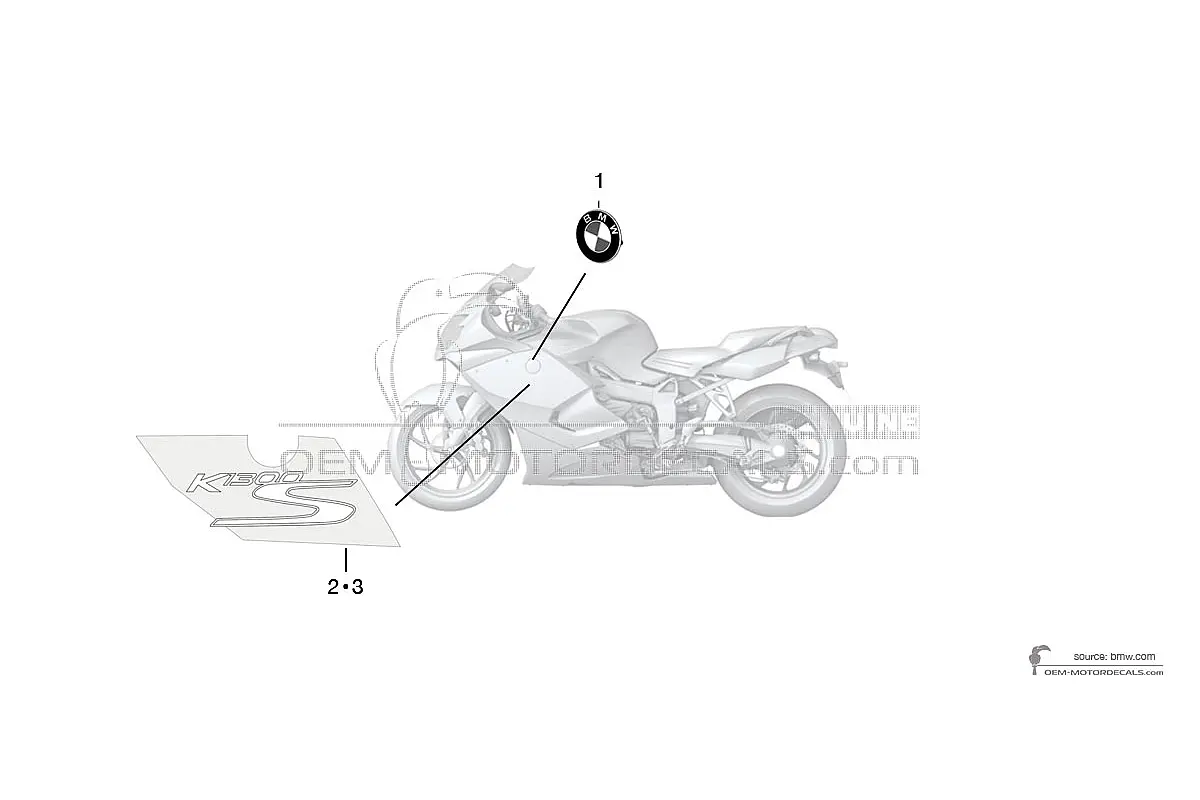 Autocollants pour BMW K1300S 2012 - Blanc • BMW Autocollants OEM