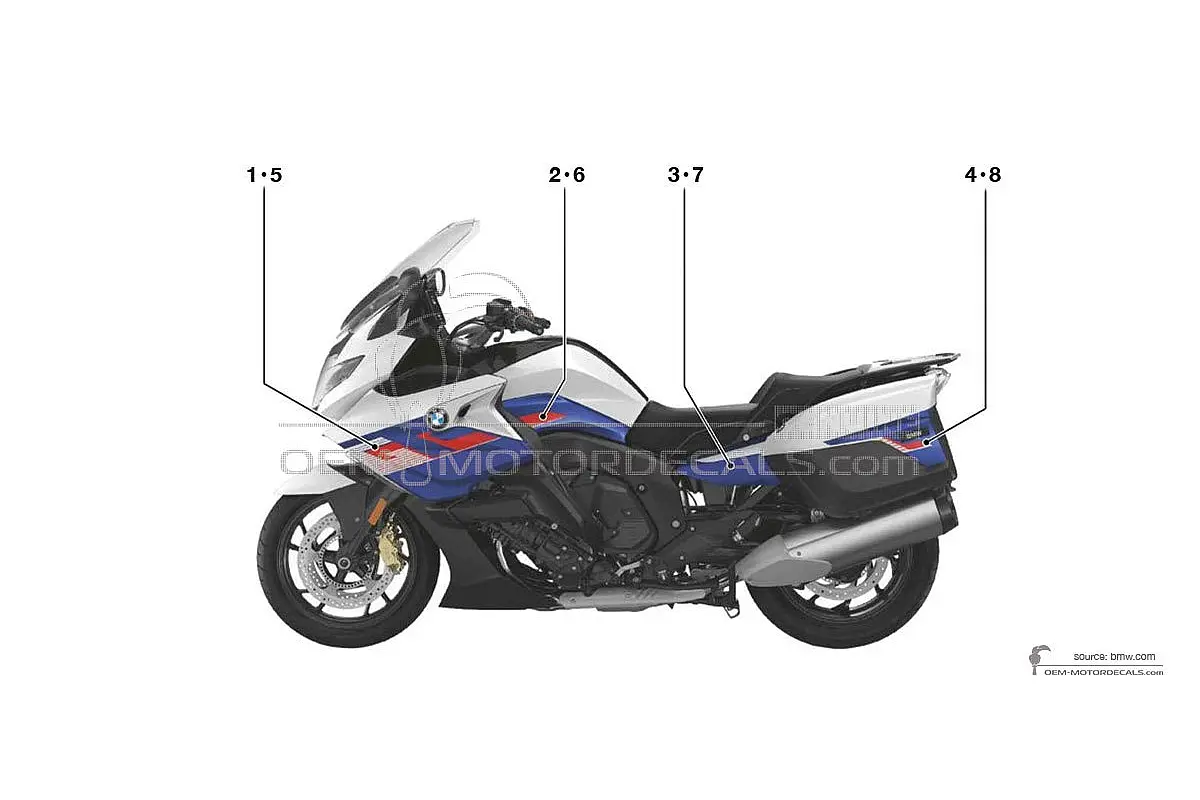 Naklejki do BMW K1600GT 2023 - Biały • BMW Naklejki OEM