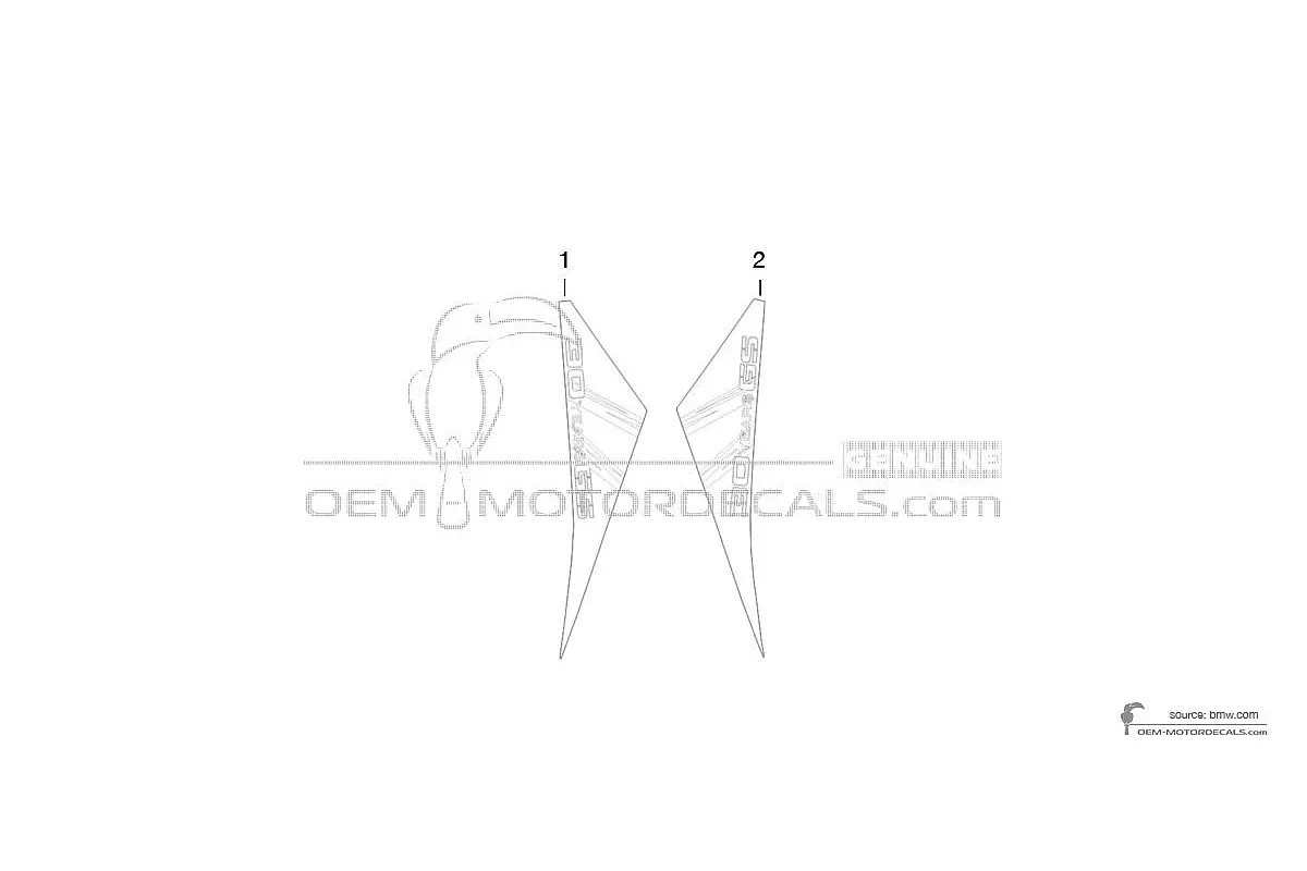 Pegatinas para BMW R1200GS 2011 - Blanco • BMW Pegatinas OEM
