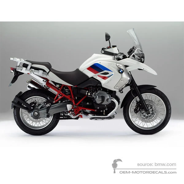 Naklejki do BMW R1200GS 2011 - Biały • BMW Naklejki OEM