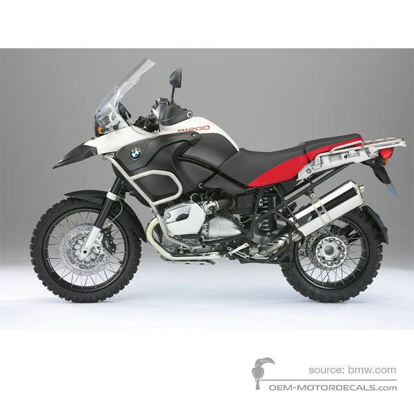 Stickers voor BMW R1200GS Adventure 2007 - Wit • BMW OEM Stickers