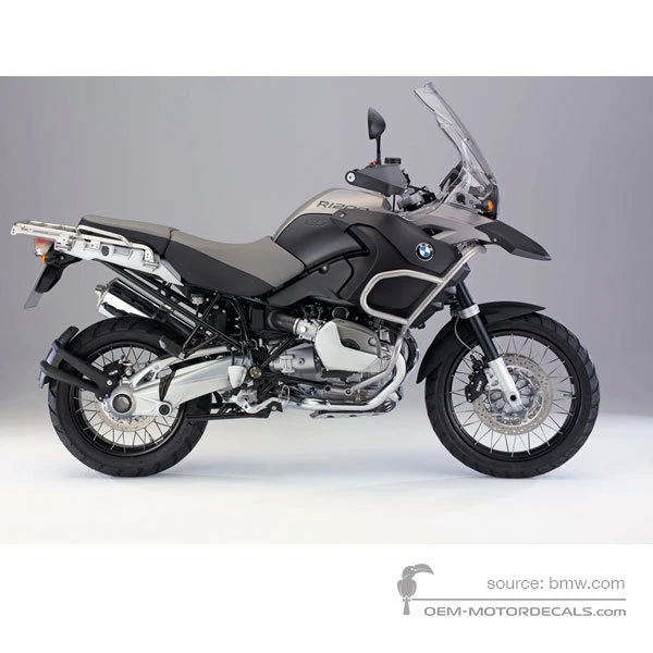 Stickers voor BMW R1200GS Adventure 2008 - Zwart • BMW OEM Stickers