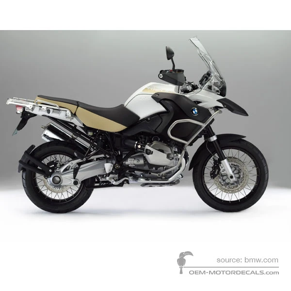 Autocollants pour BMW R1200GS Adventure 2012 - Blanc • BMW Autocollants OEM