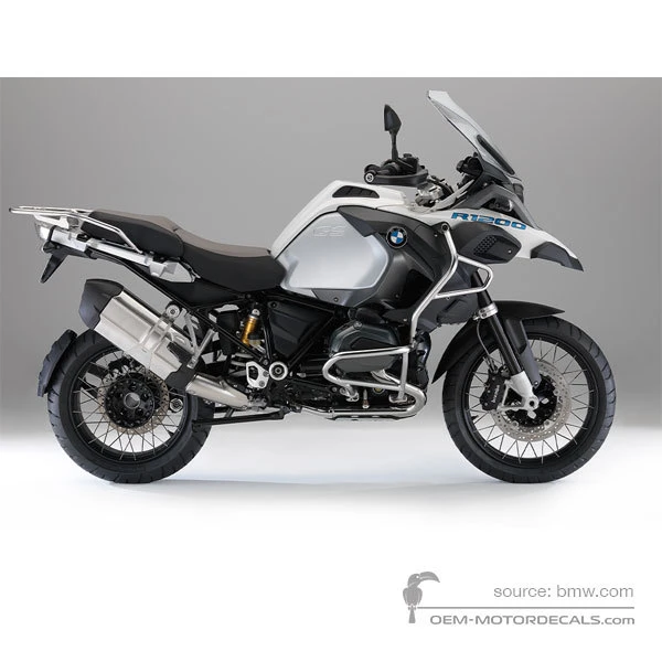 Aufkleber für BMW R1200GS Adventure 2013 - Weiss • BMW OEM-Aufkleber
