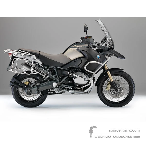 Aufkleber für BMW R1200GS Adventure 2013 - Schwarz • BMW OEM-Aufkleber