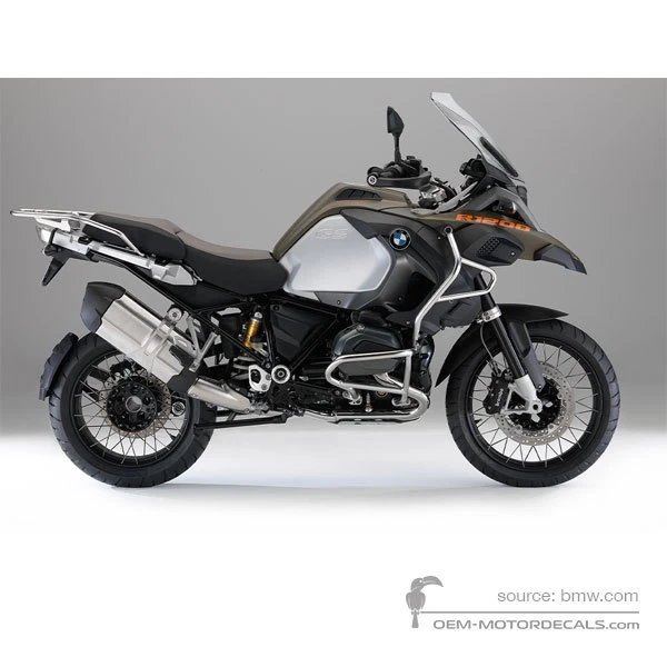 Stickers voor BMW R1200GS Adventure 2014 - Bruin • BMW OEM Stickers