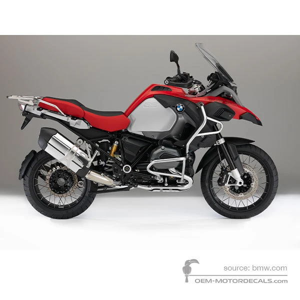 Adesivi per BMW R1200GS Adventure 2015 - Rosso • BMW Adesivi OEM