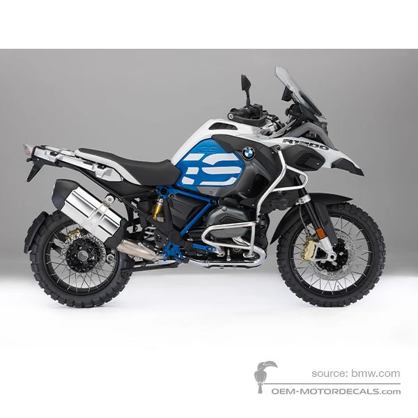 Adesivi per BMW R1200GS Adventure 2018 - Blu Bianco • BMW Adesivi OEM