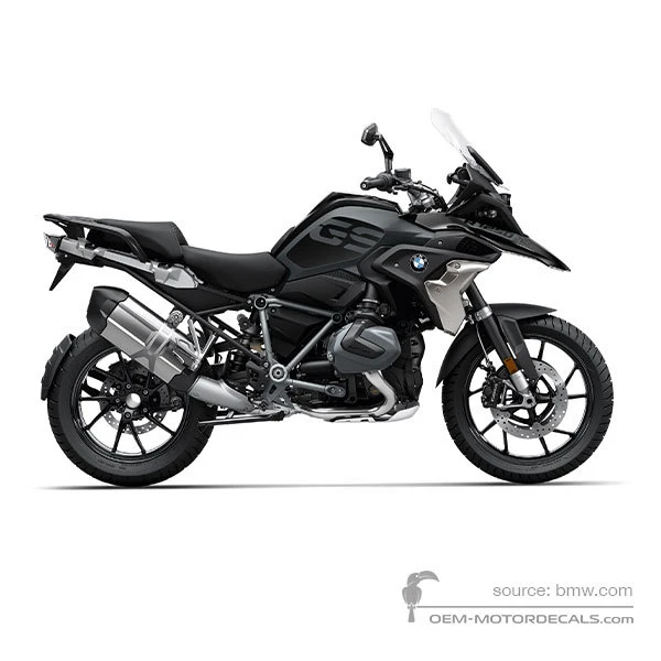 Decals for BMW R1250GS 2022 - Black • BMW OEM Decals