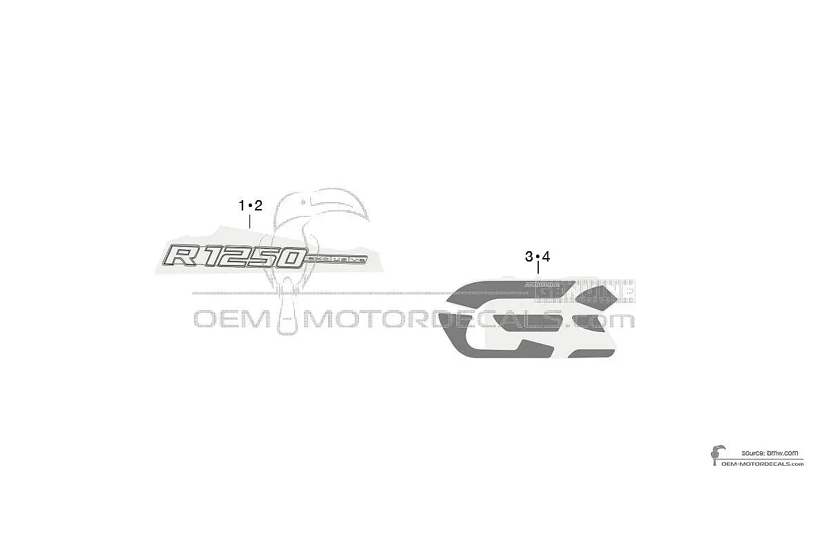 Pegatinas para BMW R1250GS Adventure 2019 - Marrón • BMW Pegatinas OEM