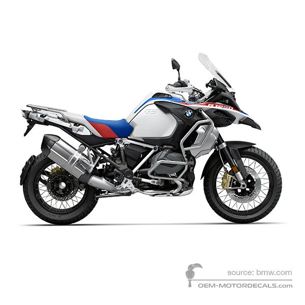Autocollants pour BMW R1250GS Adventure 2021 - Bleu Blanc • BMW Autocollants OEM