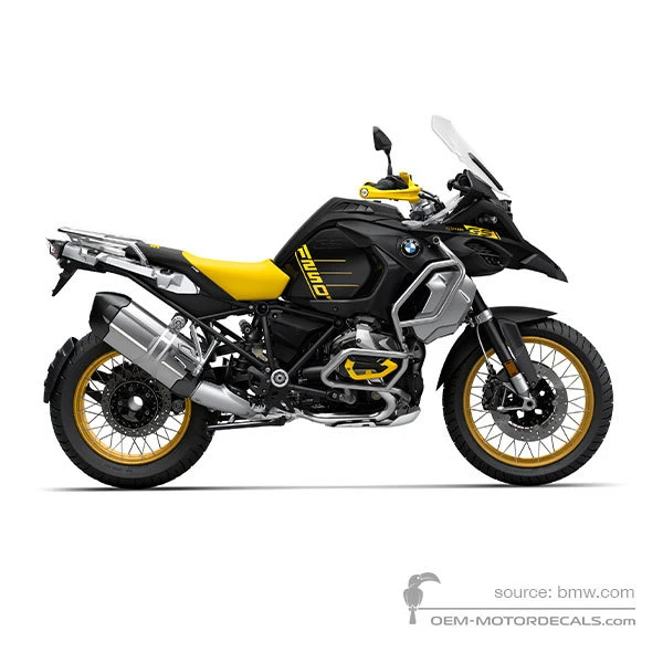 Naklejki do BMW R1250GS Adventure 2022 - Żółty • BMW Naklejki OEM
