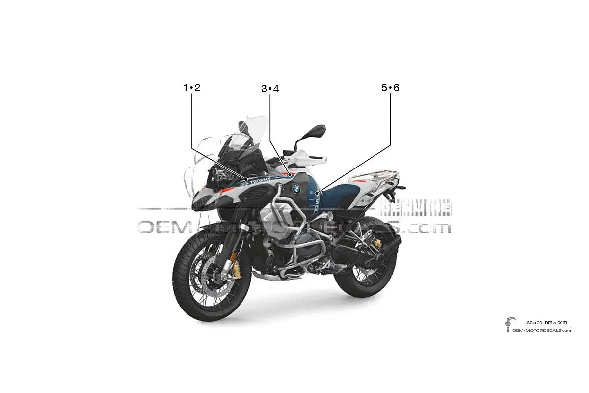 Decals for BMW R1250GS Adventure 2024 - Blue • BMW OEM Decals
