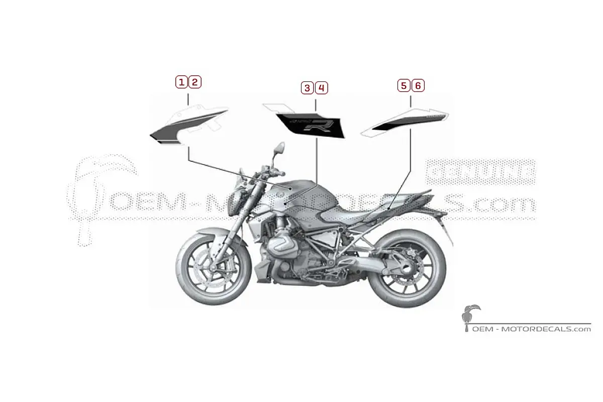 Adesivi per BMW R1250R Exclusive 2021 • BMW Adesivi OEM