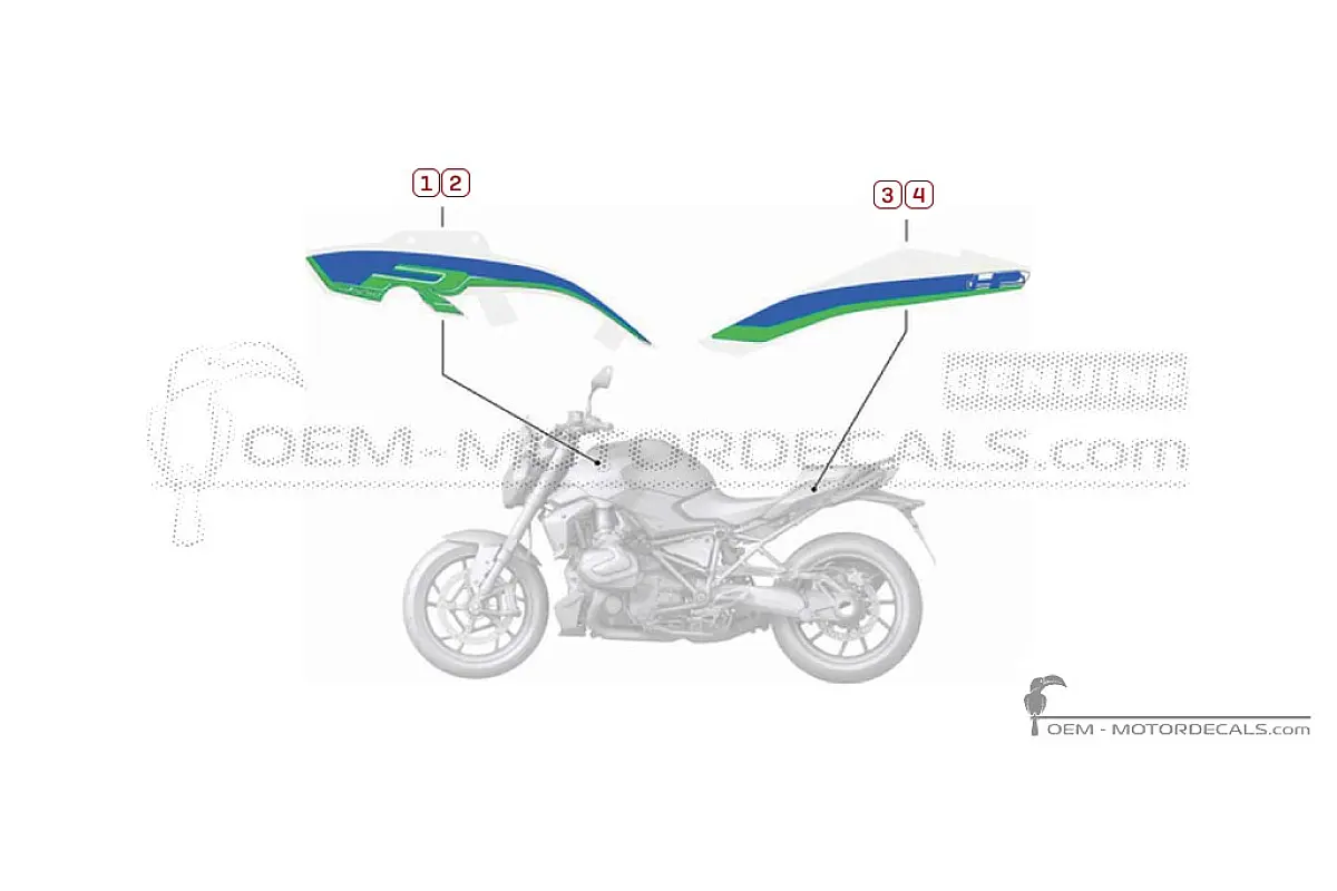 Naklejki do BMW R1250R HP 2022 • BMW Naklejki OEM