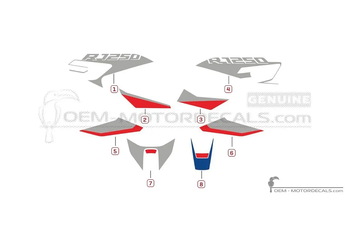 Autocollants pour BMW R1250R Sport 2024 • BMW Autocollants OEM