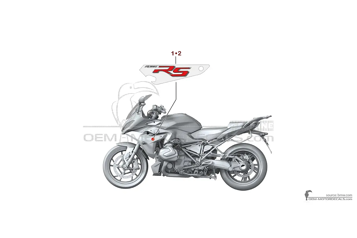 Stickers voor BMW R1250RS 2021 - Zwart • BMW OEM Stickers