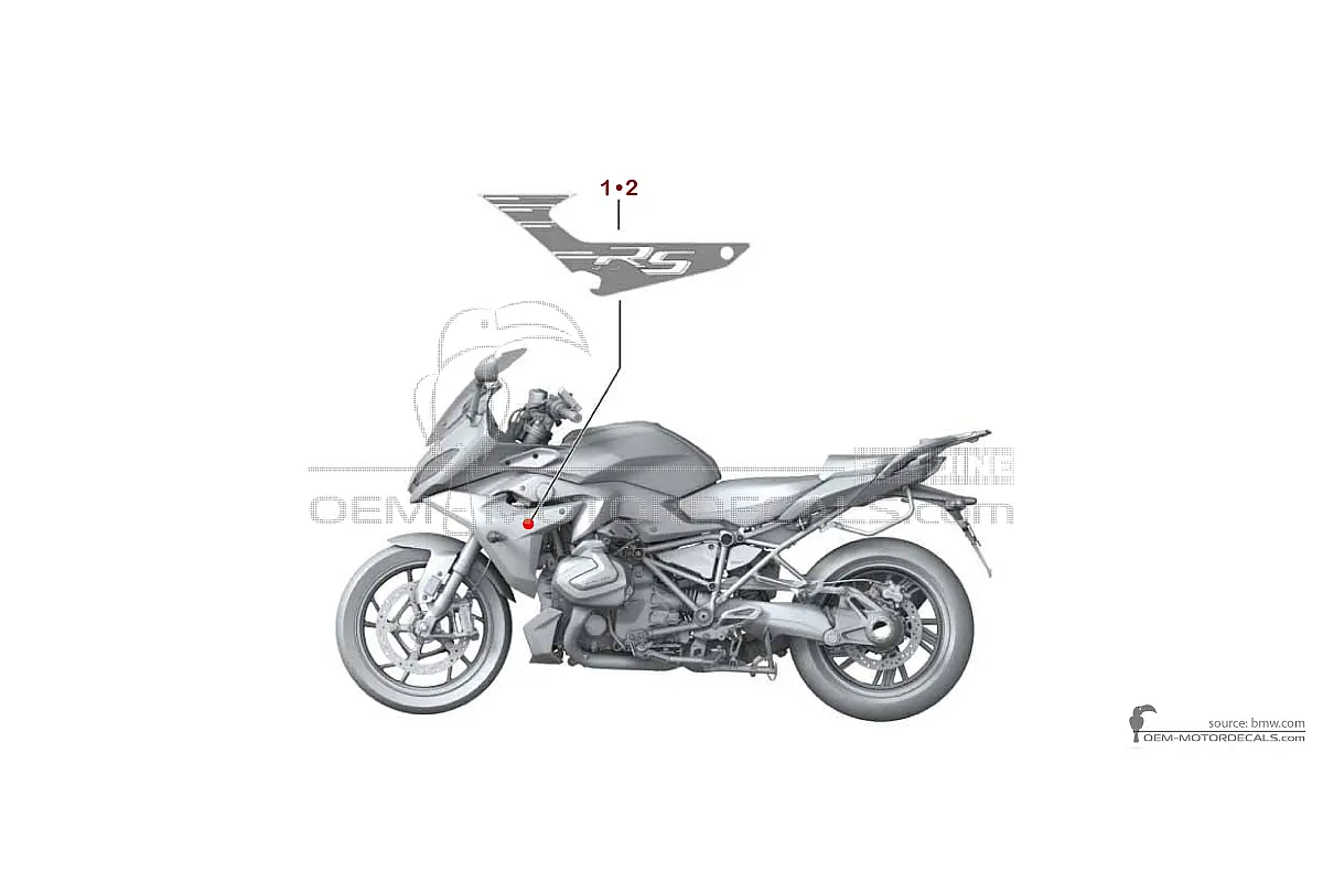 Autocollants pour BMW R1250RS 2021 - Bleu • BMW Autocollants OEM