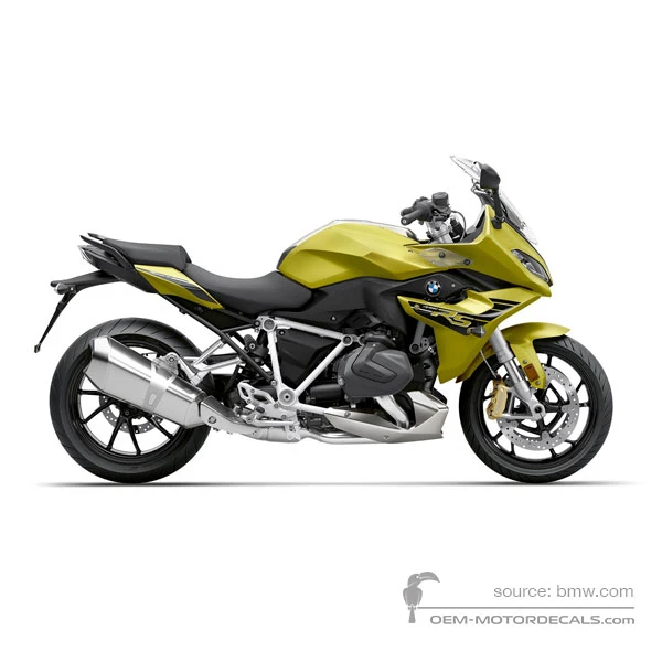 Decals for BMW R1250RS 2022 - Yellow • BMW OEM Decals
