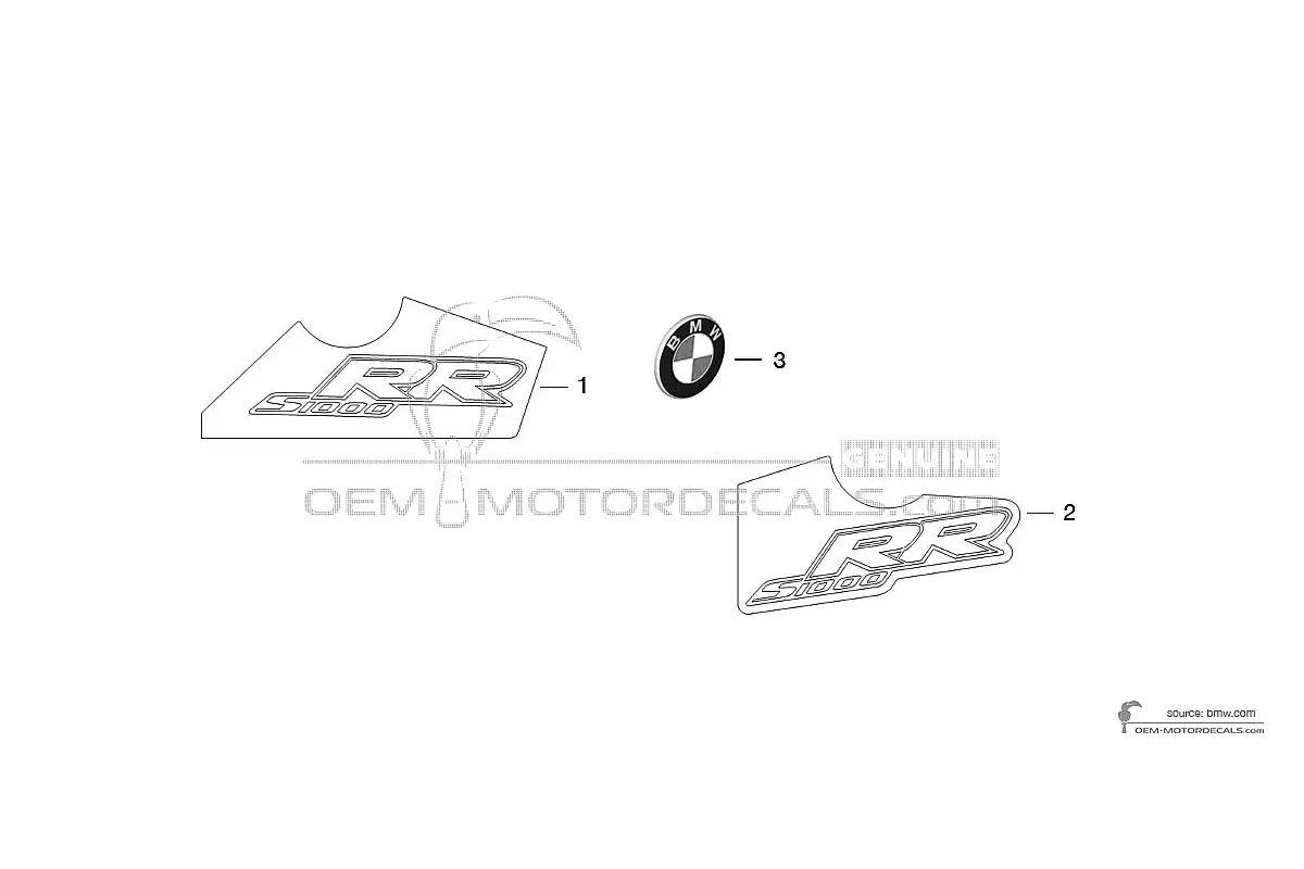 Decals for BMW S1000RR 2010 - Green • BMW OEM Decals