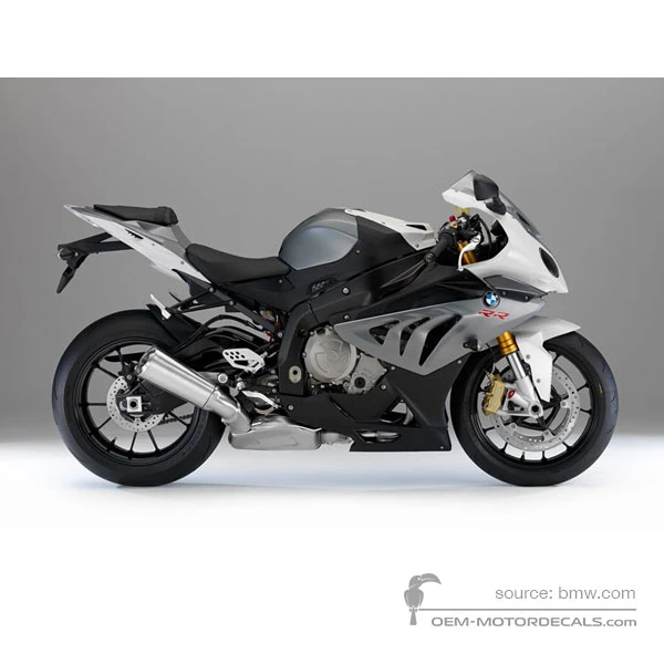 Naklejki do BMW S1000RR 2014 - Szary • BMW Naklejki OEM