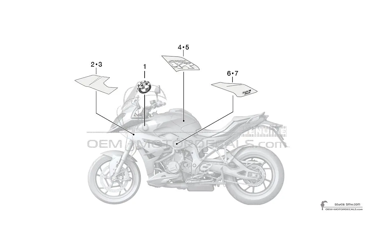 Decals for BMW S1000XR 2019 - Black • BMW OEM Decals