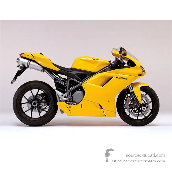 Decals for Ducati 1098 2008 - Yellow • Ducati OEM Decals