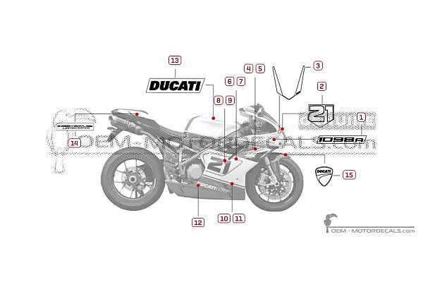 Ducati 1098 R BAYLISS LIMITED EDITION 2009 - Bianco