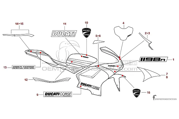 Ducati 1198 R CORSE 2010 Special Edition - Srebrny