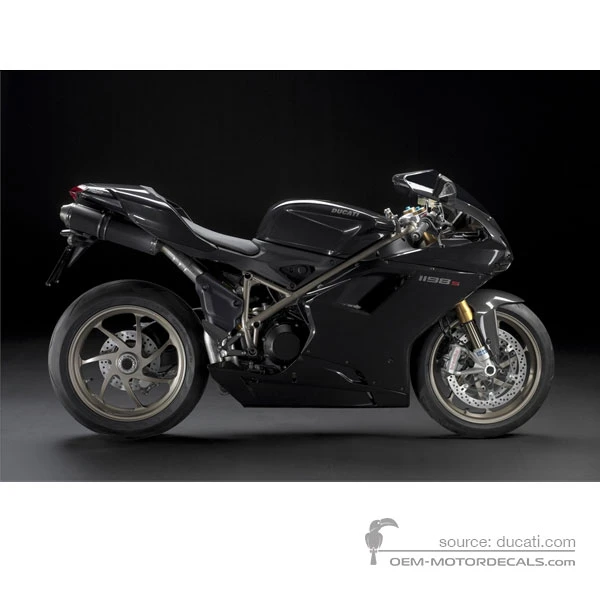 Aufkleber für Ducati 1198 S 2009 - Schwarz • Ducati OEM-Aufkleber
