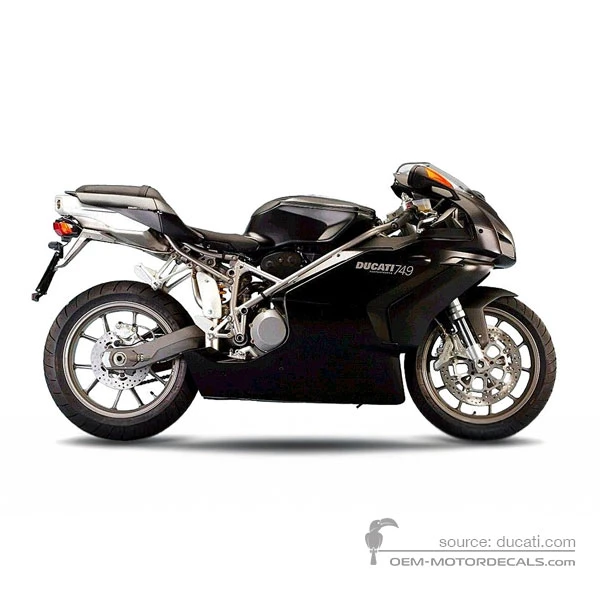 Adesivi per Ducati 749 2004 - Grigio scuro • Ducati Adesivi OEM