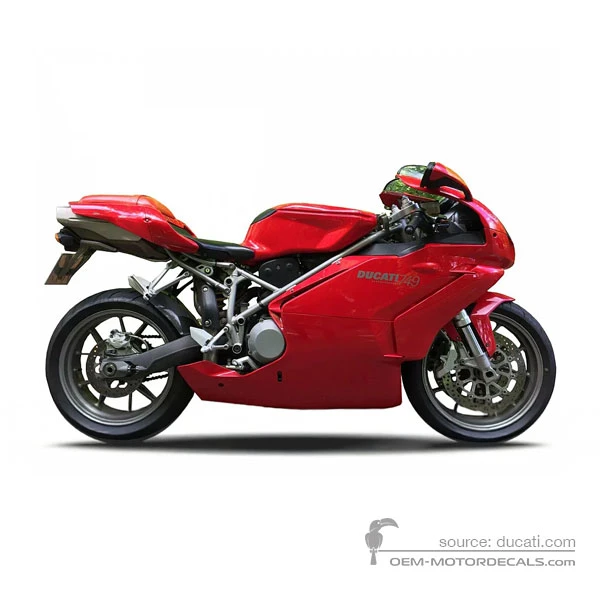 Adesivi per Ducati 749 2004 - Rosso • Ducati Adesivi OEM