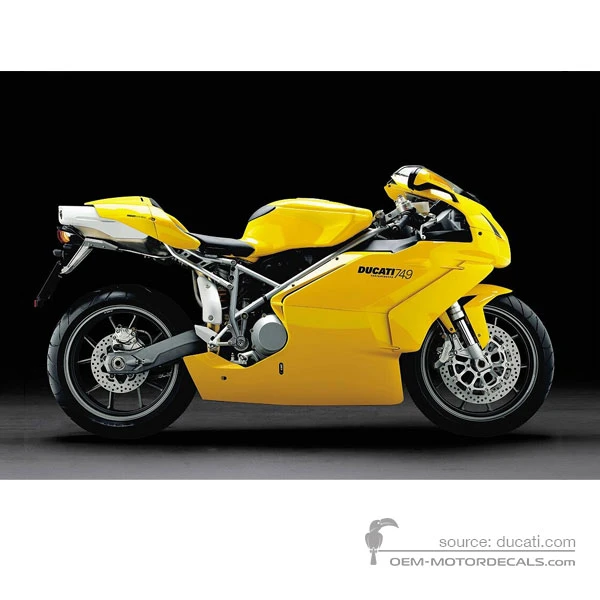 Adesivi per Ducati 749 2004 - Giallo • Ducati Adesivi OEM