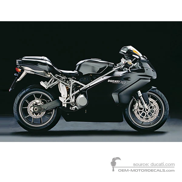 Pegatinas para Ducati 749 2006 - Gris oscuro • Ducati Pegatinas OEM