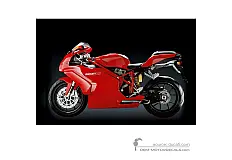 Naklejki do Ducati 749 2006 - Czerwony • Ducati Naklejki OEM