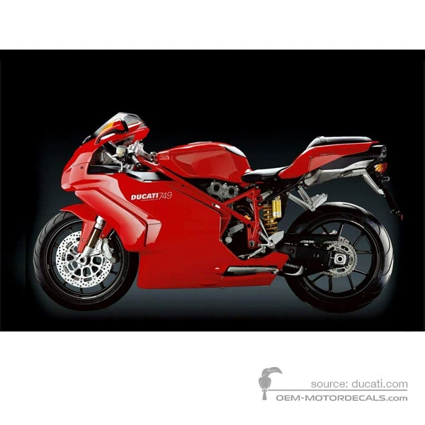 Pegatinas para Ducati 749 2006 - Rojo • Ducati Pegatinas OEM