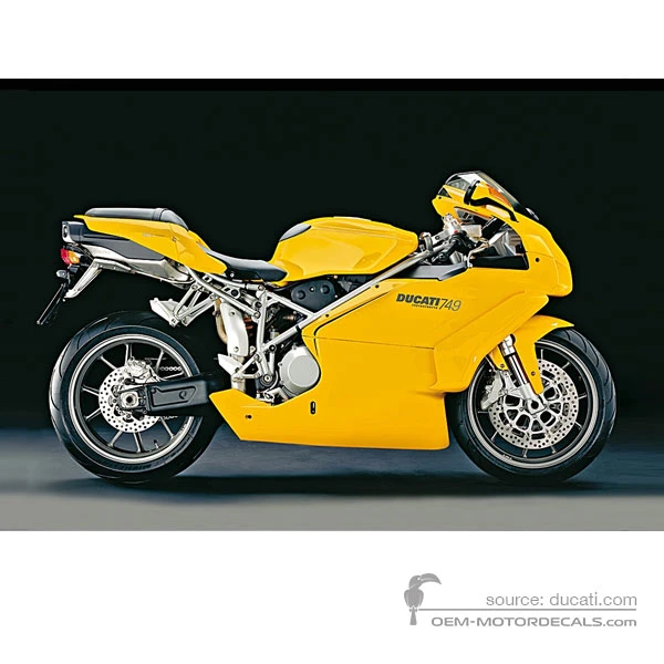 Pegatinas para Ducati 749 2006 - Amarillo • Ducati Pegatinas OEM